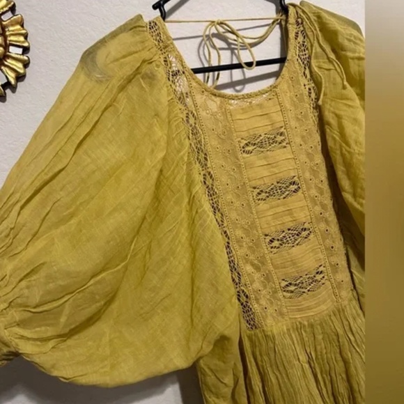 Free People One Finley Tunic in Dried Palm sz L $168R EUC - Picture 5 of 7